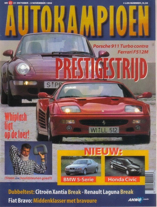 Autokampioen 21 1995: Porsche 911 Turbo - Ferrari Testarossa, Ophalen of Verzenden, Gelezen, Algemeen