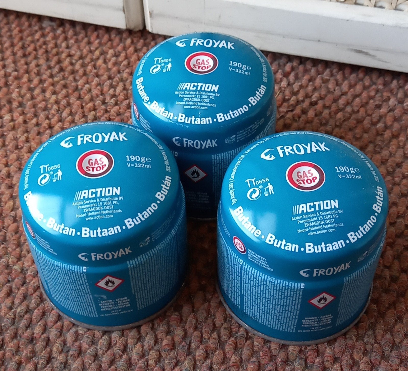 Campinggas 190 gram, 3 stuks, €1,50 per stuk, Ophalen of Verzenden