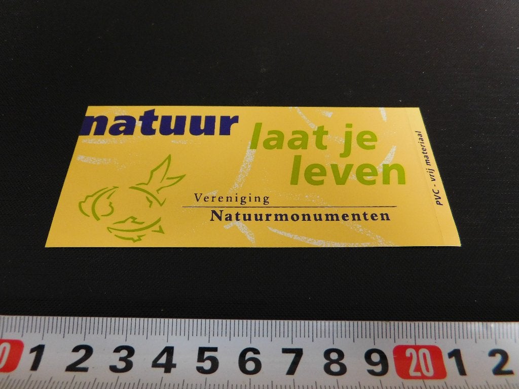 sticker natuur laat je leven Vereniging Natuurmonumenten *, Verzamelen, Stickers, Ophalen, Zo goed als nieuw