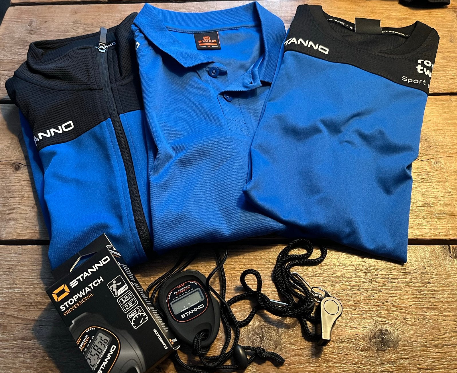 Complete sportkleding set ROC van Twente Sport en Bewegen, Stanno, Blauw, Ophalen of Verzenden, Zo goed als nieuw