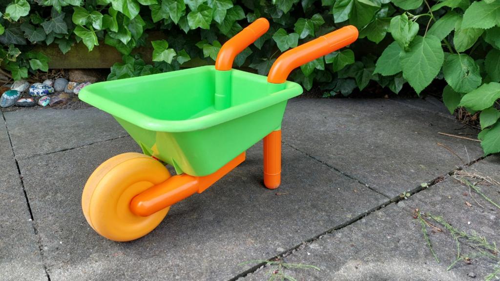 Kinder kruiwagen groen/oranje - speelgoed, Ophalen