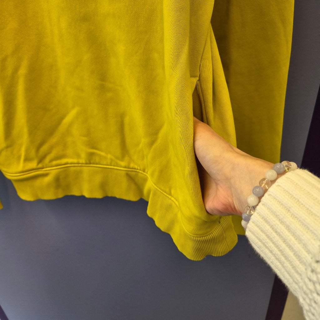 Tommy Hilfiger mosterd gele hoodie trui mt 176 / S nr, Kleding | Dames, ., Geel, Ophalen of Verzenden, Zo goed als nieuw