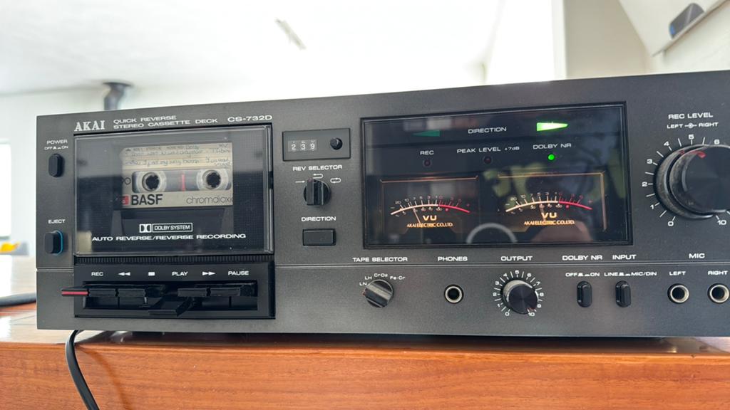 Akai cs 732 -D cassettedeck, Audio, Tv en Foto, Cassettedecks, Akai, Ophalen of Verzenden