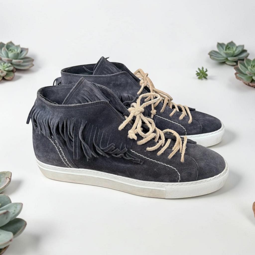 Via Vai Schoenen Maat 42 Grijs Blauw Suède Franjes, Blauw, Ophalen of Verzenden, Vv, Vv
