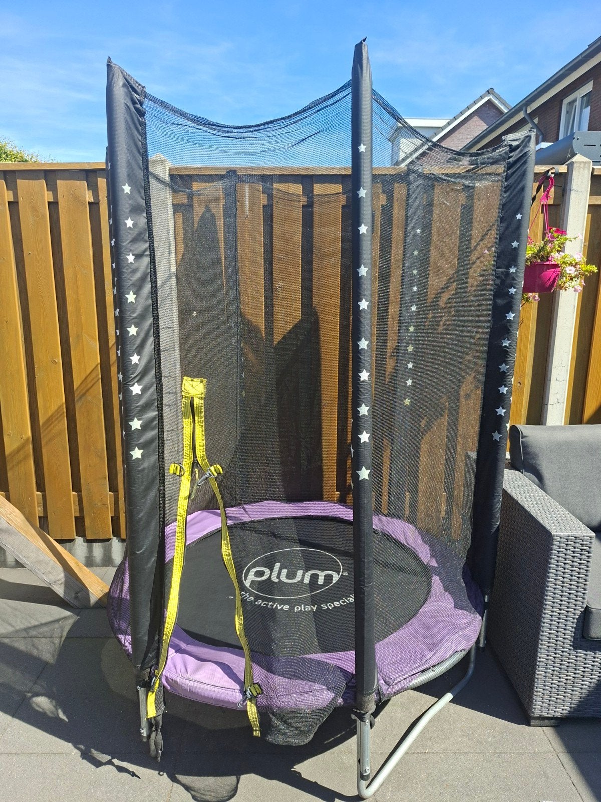 Plum Trampoline met net 140cm, Kinderen en Baby's, Speelgoed | Buiten | Trampolines, Ophalen, Gebruikt