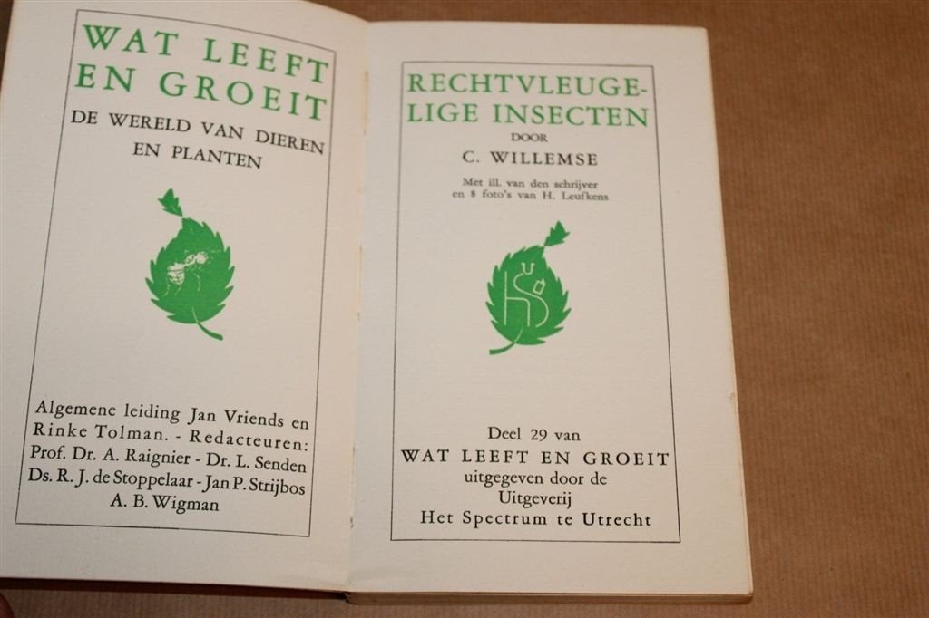 Rechtvleugelige Insecten — Vintage Boek Orthoptera 1941, Ophalen of Verzenden, Gelezen