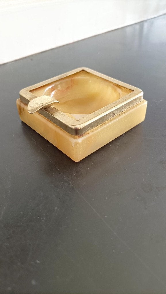onyx asbakje vintage schaaltje mid century jaren 60 retro, Verzamelen, Retro, Huis en Inrichting, Ophalen of Verzenden