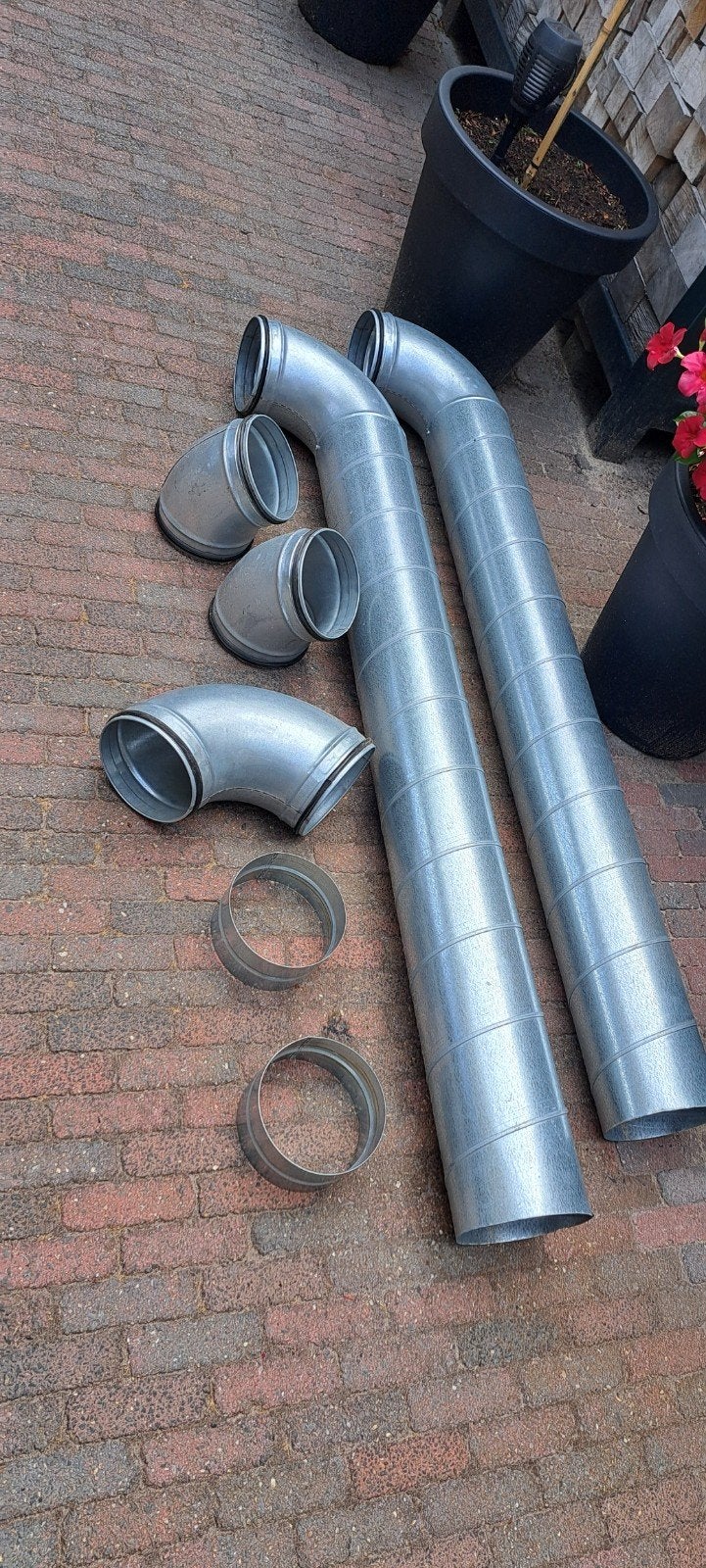 Ventilatie buizen en bochten 160 mm, Doe-het-zelf en Verbouw, Ventilatie en Afzuiging, Ophalen, Nieuw