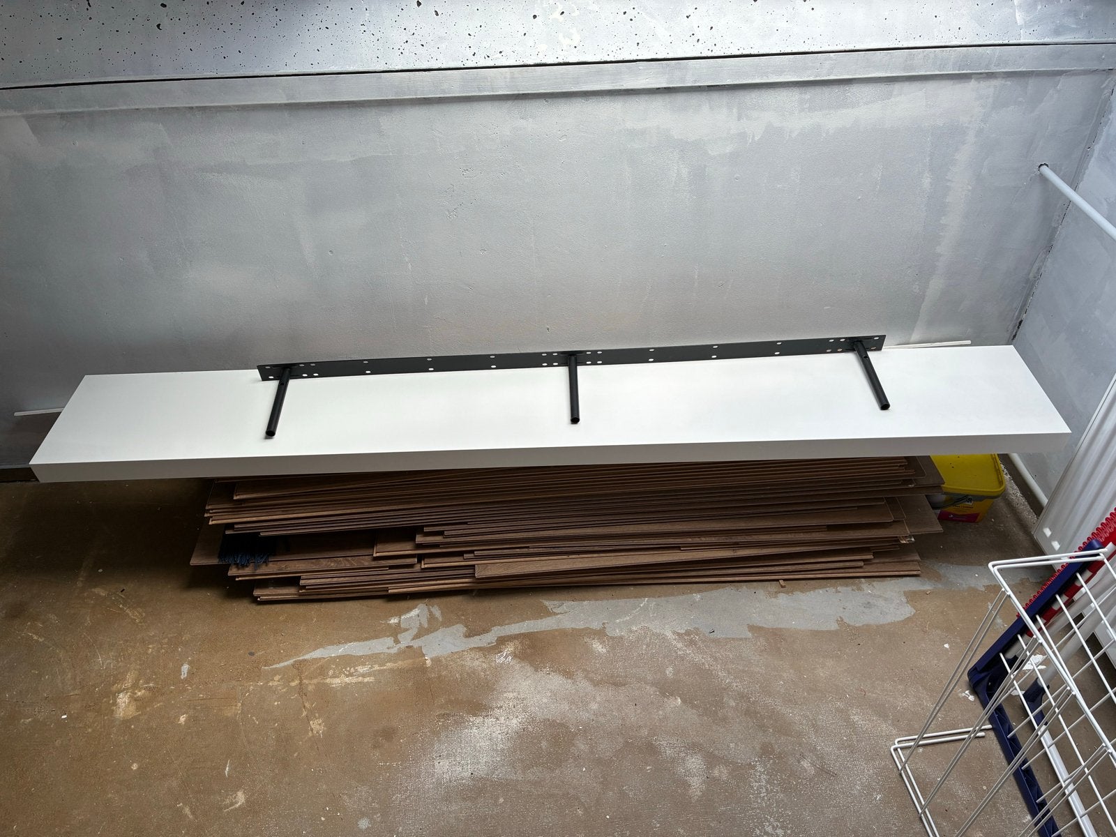 IKEA LACK wandplank met beugels - wit, Ophalen of Verzenden, Gebruikt