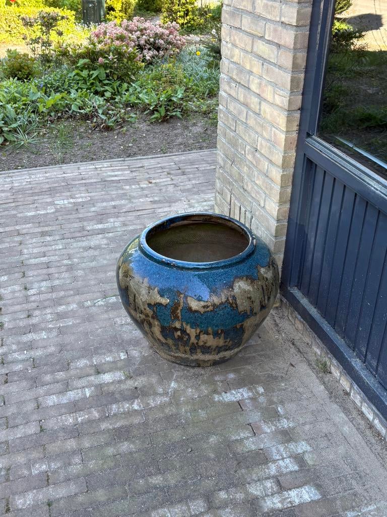 Mediterane bloempot, Tuin en Terras, Bloempotten, Ophalen, Rond, Aardewerk