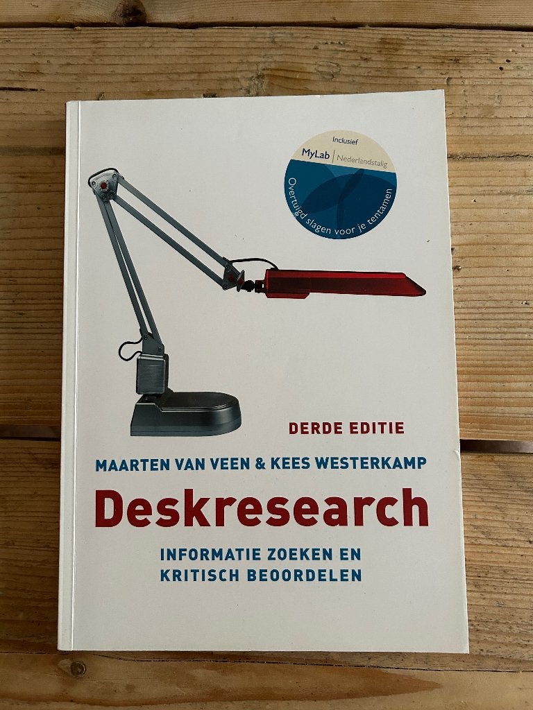 Deskresearch, Pearson, Zo goed als nieuw, Alpha, HBO