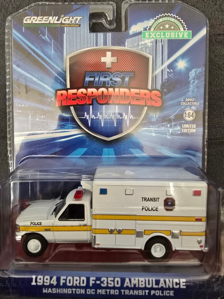 Ford F-350 Ambulance "Washington" Greenlight 1:64, Christian@diecastcompany.nl, Auto, Diecast Company, Nieuw