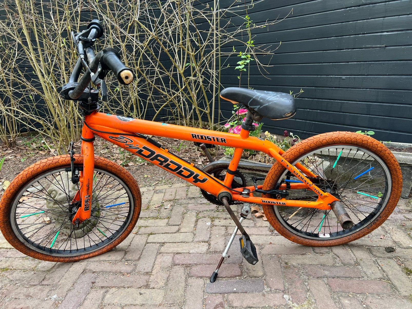 Leuke cross of stuntfiets, Fietsen en Brommers, Fietsen | Crossfietsen en BMX, Ophalen, Gebruikt, Staal, Velgrem