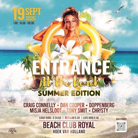 Entrance at the Beach 2026 - Ticket - ZATERDAG 19 september, Tickets en Kaartjes, Eén persoon