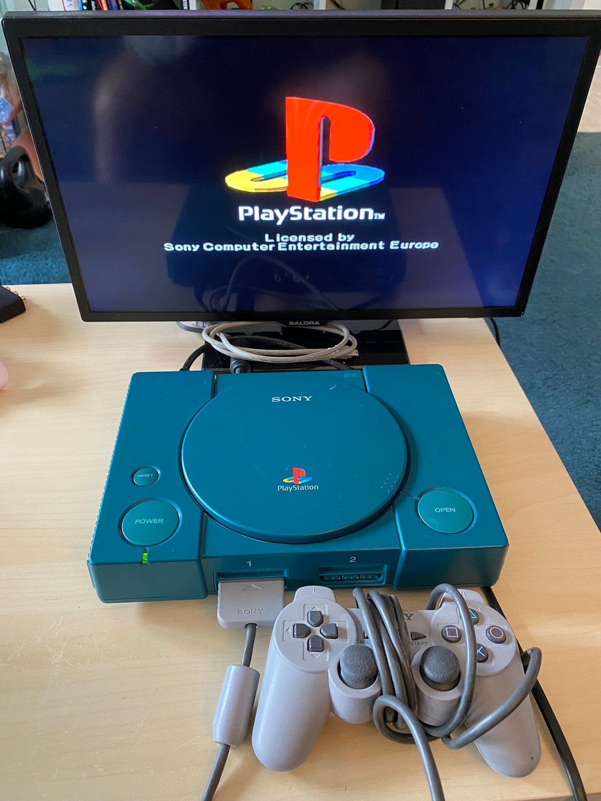 Playstation PS1 Debug Station DTL-H1202 PAL Jade Green, Verzenden, Met 1 controller