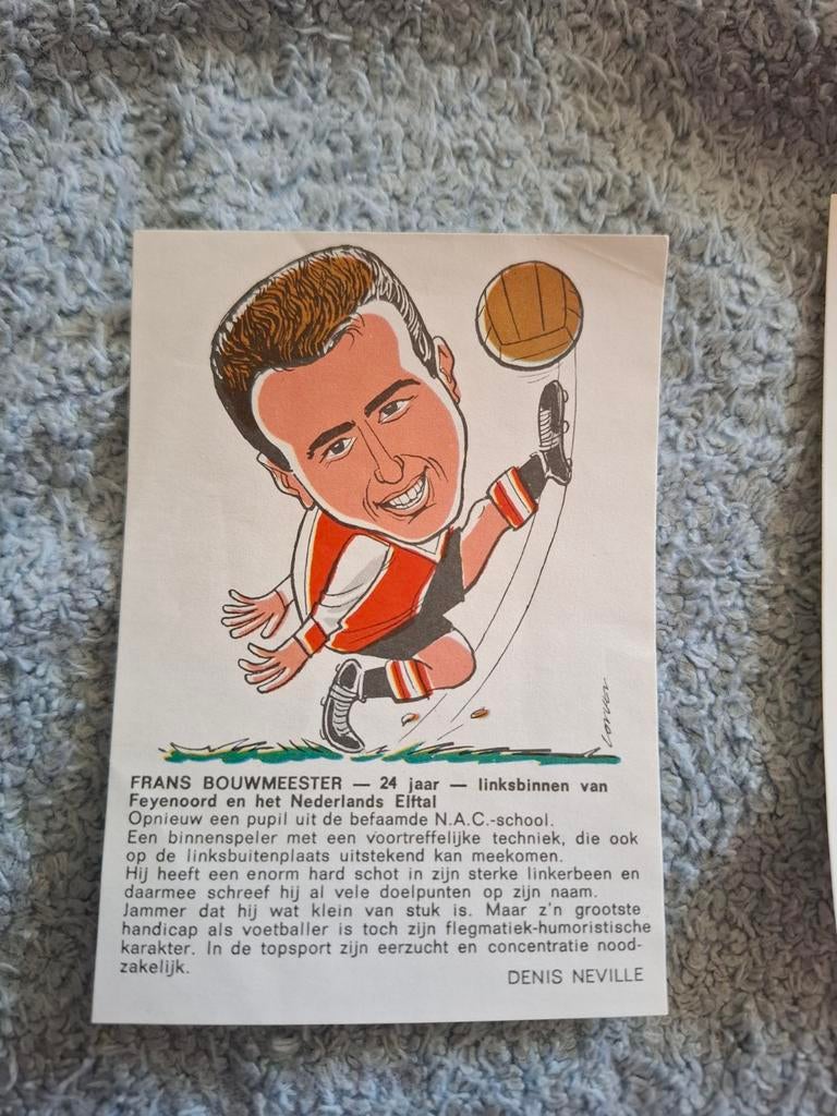 Cartoon Frans Bouwmeester, Ophalen of Verzenden, Nieuw, Feyenoord, Poster, Plaatje of Sticker
