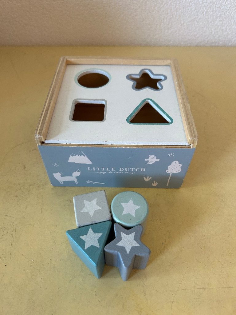 Little Dutch houten vormenstoof blauw - compleet, Ophalen of Verzenden, Gebruikt