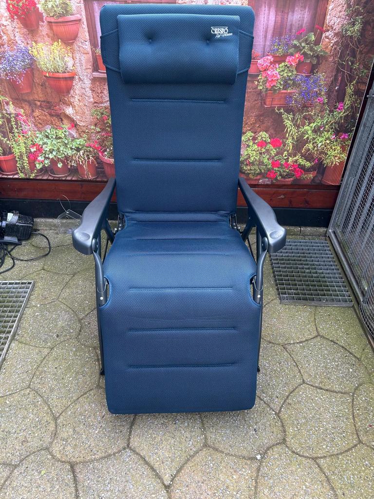 Crespo tuinstoel/ Relaxstoel AP/242 Air-Deluxe, Verzenden, Zo goed als nieuw, Aluminium, Inklapbaar