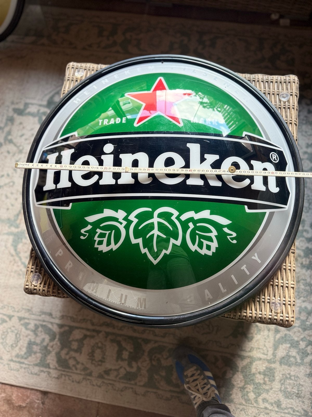 Heineken Reclame Schelp - Vintage Brouwerij Decoratie, Ophalen, Gebruikt, Reclamebord