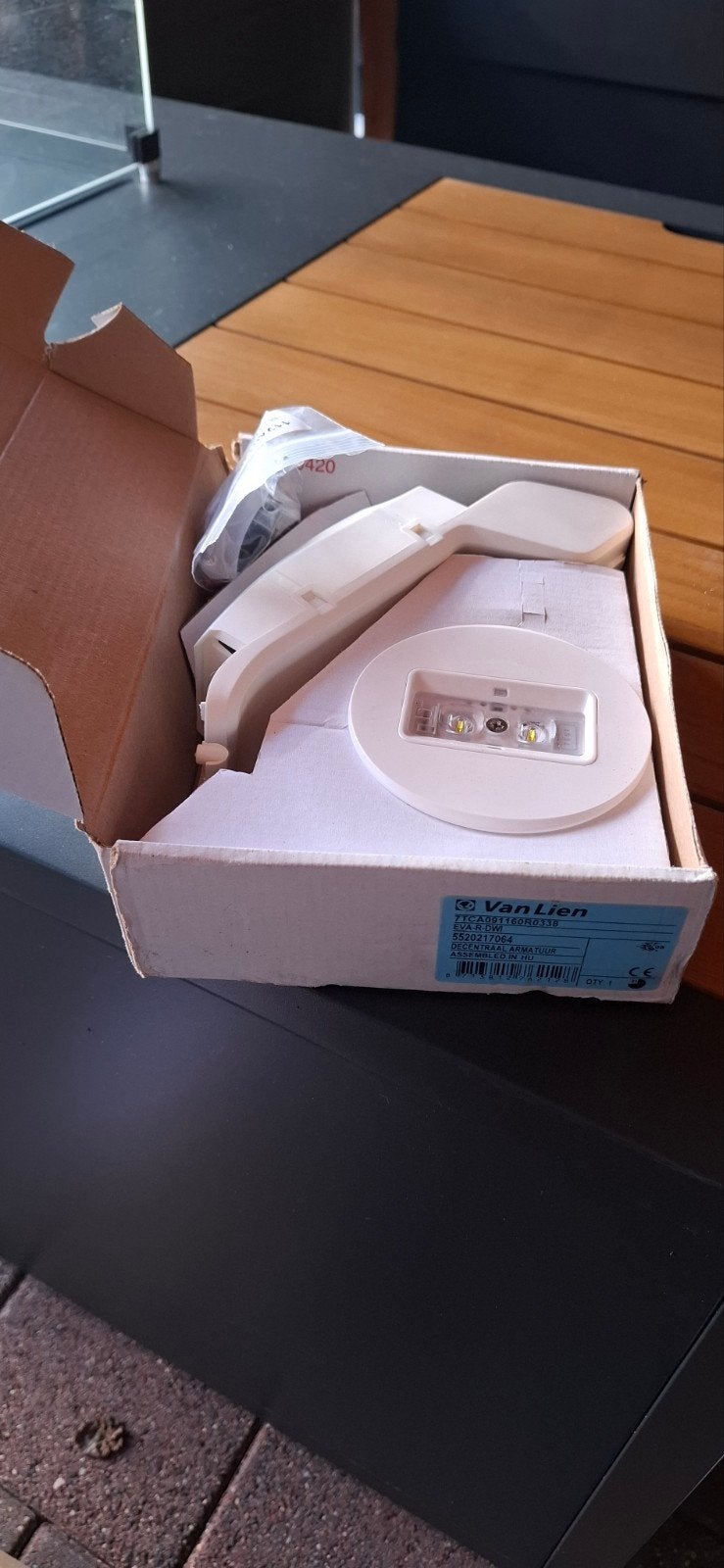 Evago Noodverlichtingsarmatuur 2W Rond Wit LED RAL9003, Ophalen of Verzenden, Nieuw, Overige typen