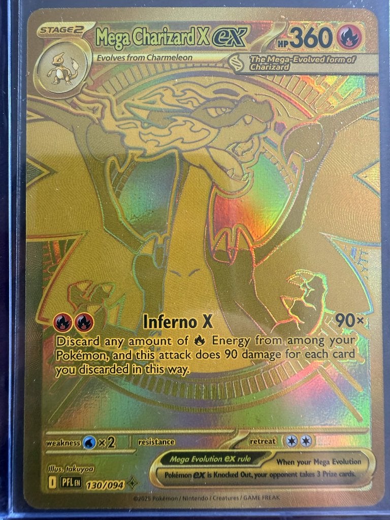 Phantasmal Flames Mega Charizard X ex 130/094 – Pokémon TCG, Ophalen of Verzenden, Nieuw, Losse kaart, Foil