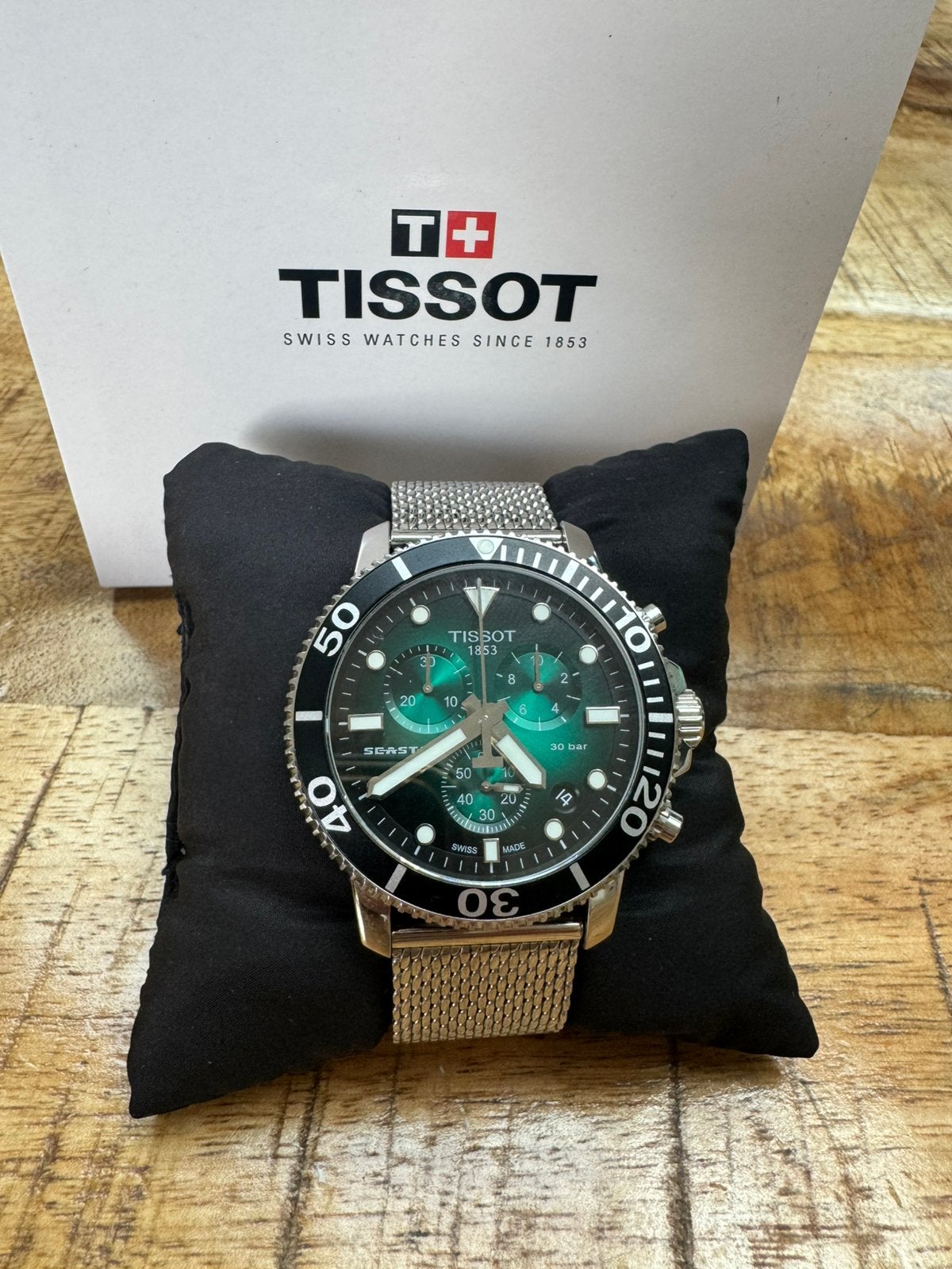 Tissot Seastar 1000 Chronograph - Zo goed als nieuw, Overige merken, Staal, Staal, Polshorloge