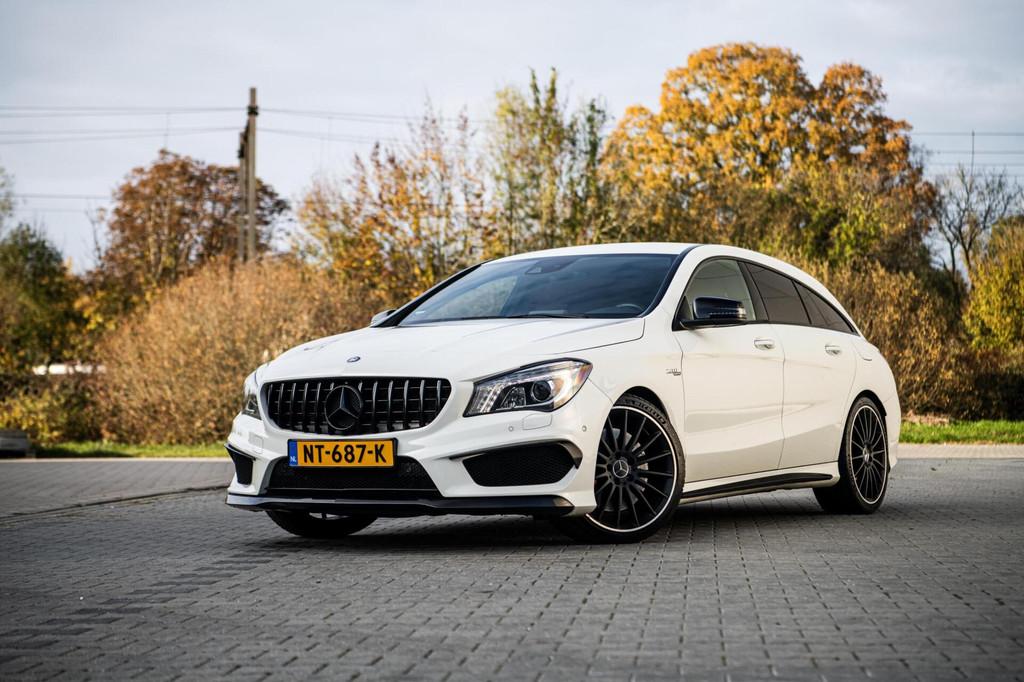 Mercedes CLA 45 AMG 361PK Shooting Brake 4MATIC Xenon Navi S, CLA, Gebruikt, 4 cilinders, Met garantie (alle)