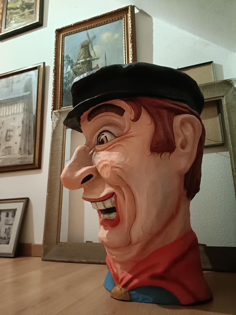 Karnavalskop Levensecht - Kunstwerk Hagenaars Boz, Ophalen of Verzenden