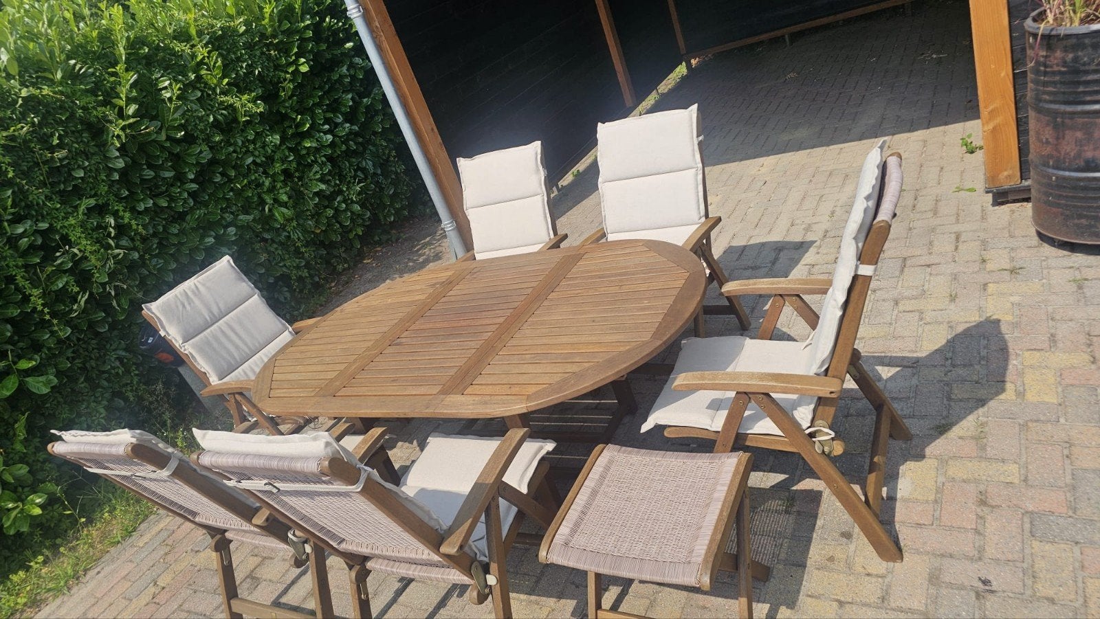 Tuinset met 6 stoelen, Ophalen, Gebruikt, Stoel
