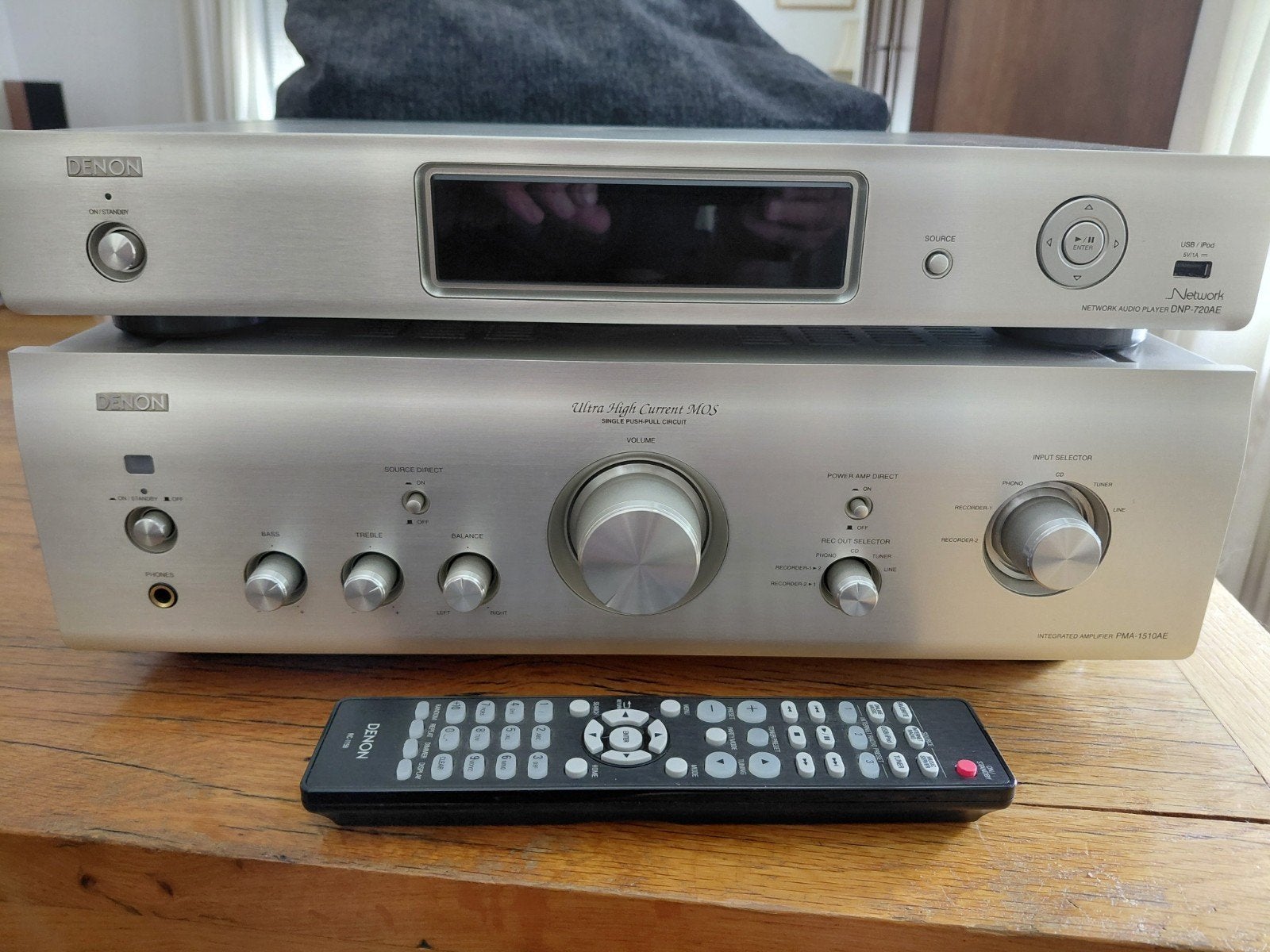 Denon PMA-1510AE Versterker & DNP-70AE Netwerkspeler, Ophalen, Denon, Losse componenten, Zo goed als nieuw