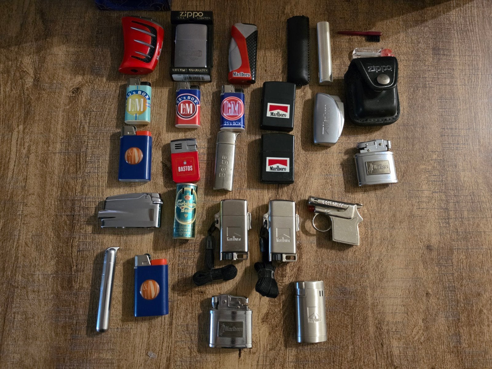 Lot aanstekers Marlboro, Heineken, L&M, ..., Verzamelen, Rookartikelen, Aanstekers en Luciferdoosjes, Ophalen, Gebruikt, Aansteker
