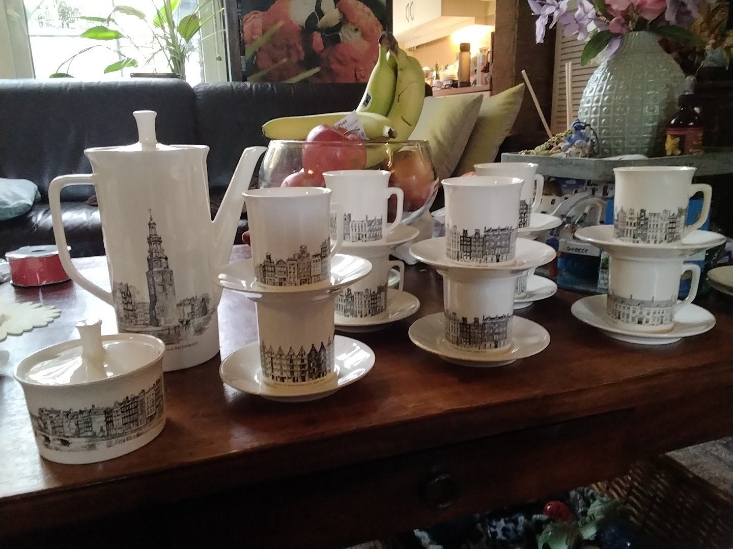 Villeroy & Boch Amsterdam koffieservies vintage, Ophalen of Verzenden, Porselein, Overige stijlen, Kop(pen) en/of Schotel(s)