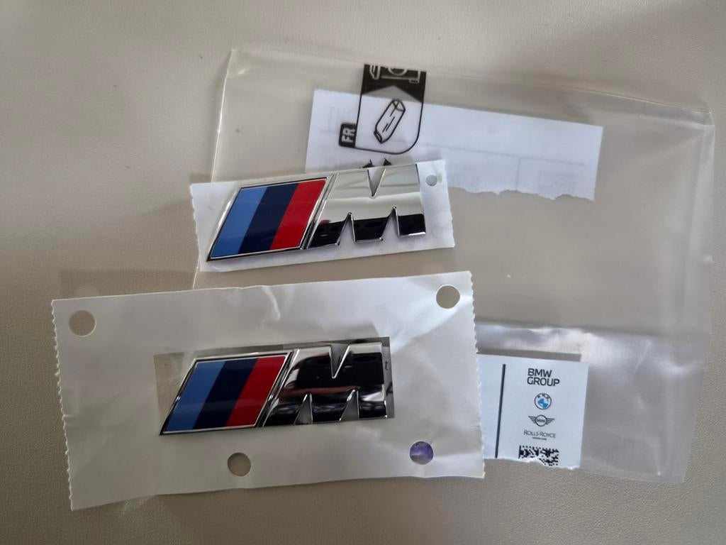 Originele, gebruikte M Performance Logo Set (2 stuks), Auto diversen, Autostickers, Ophalen of Verzenden
