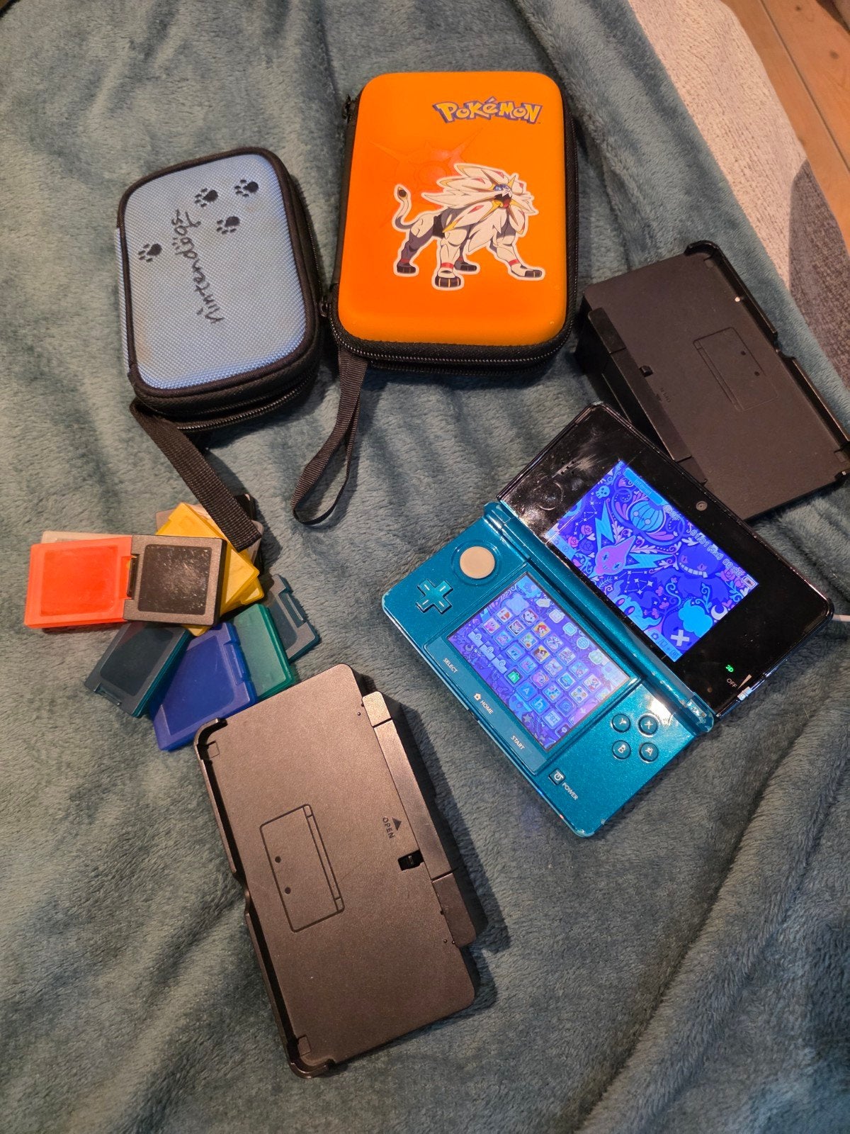 Nintendo 3ds (werkt niet), Met games, Blauw, Ophalen of Verzenden, 3DS