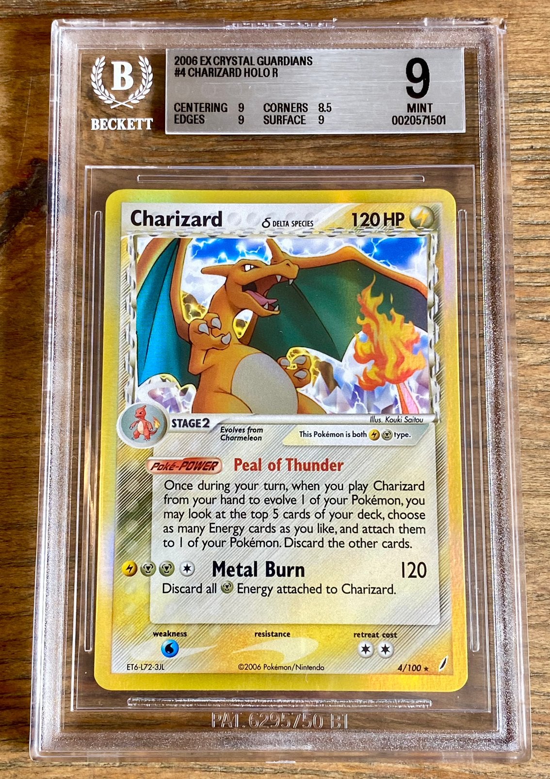 Graded Delta Species Ex Crystal Guardians Charizard BGS9, Ophalen of Verzenden, Nieuw, Losse kaart, Foil