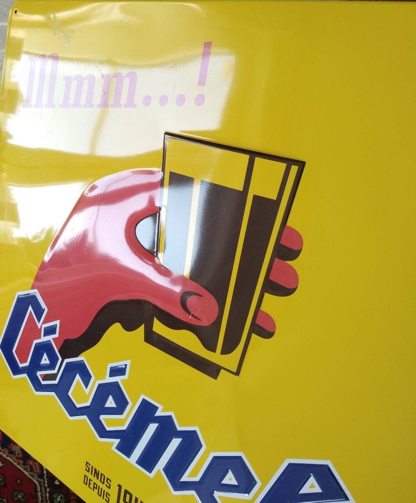 CECEMEL Est 1949. Graphics By Paul Ibou., Verzamelen, Ophalen of Verzenden, Gebruikt, Reclamebord