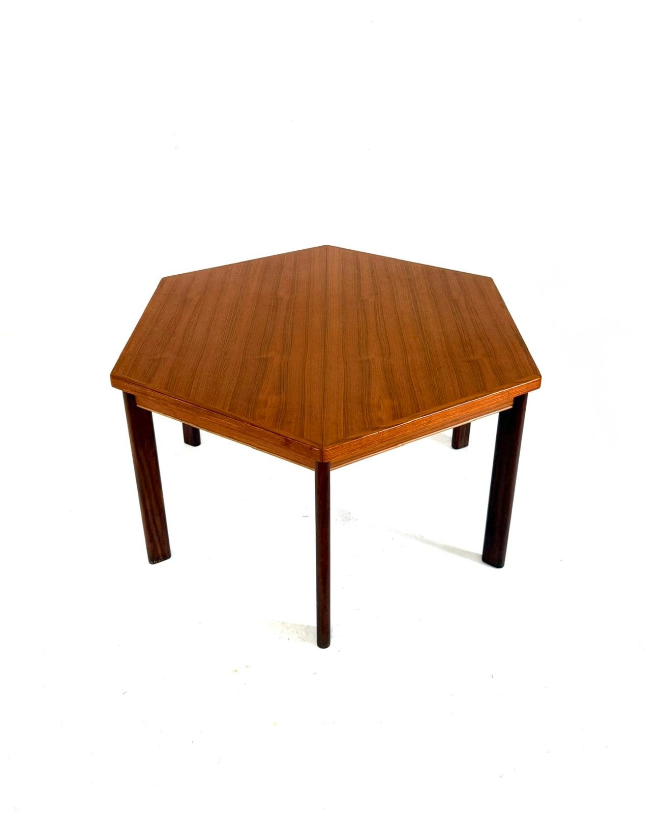 Vintage verlengbare Deense teakhouten eettafel ‘60, Huis en Inrichting, 100 tot 150 cm, Vintage retro buisframe design rotan webbing papercord deens