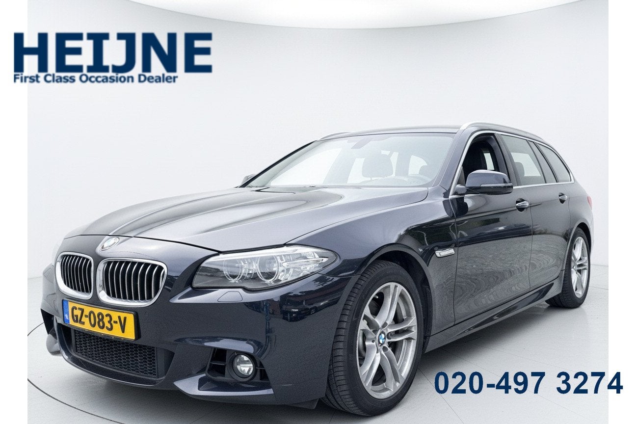 BMW 5 Serie Touring 520IA M-SPORT EXECUTIVE NAVI/LED/PDC/M-P, Auto's, Dealer onderhouden, Gebruikt, 4 cilinders, 2000 kg