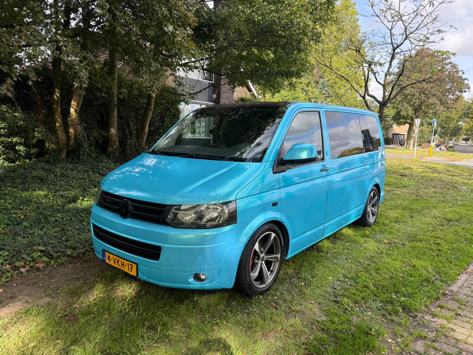 VW Transporter dubbelle cabine DSG automaat 2.0 TDİ 140pk, Auto's, Euro 5, Stof, Blauw, 2500 kg