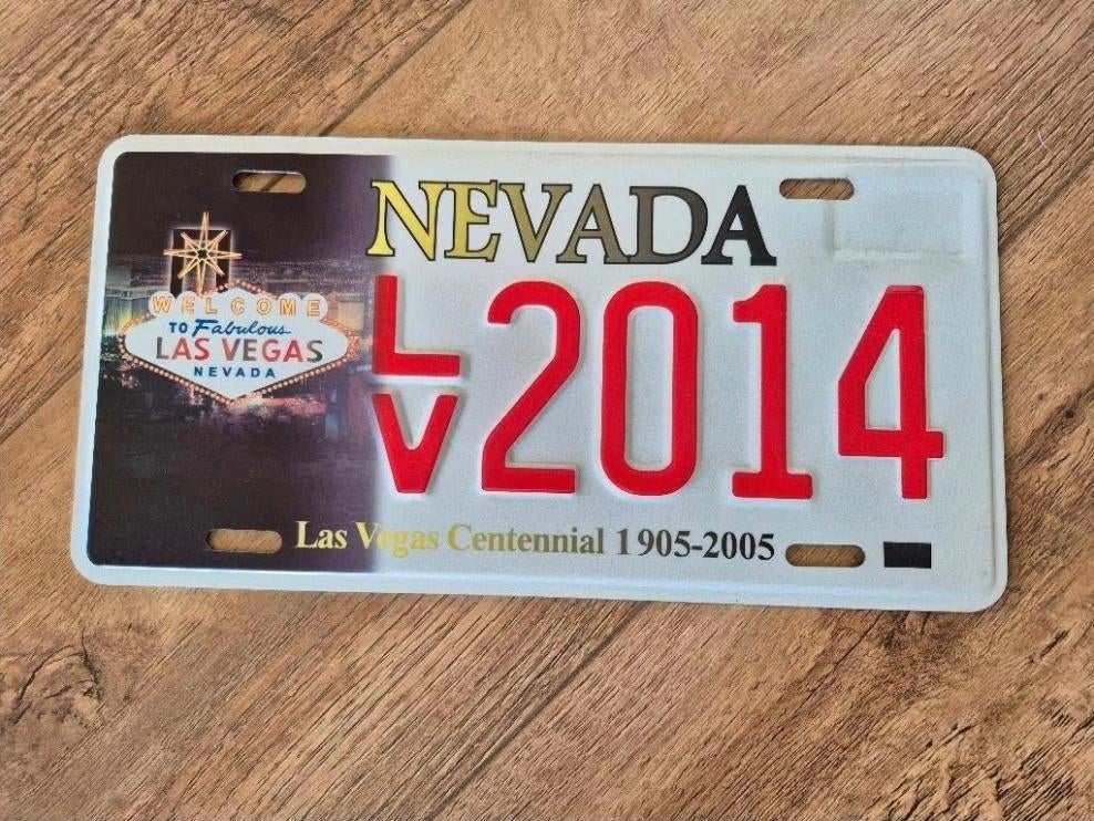 Souvenir nummerbord kentekenplaat Las Vegas 2014, Ophalen of Verzenden, Zo goed als nieuw