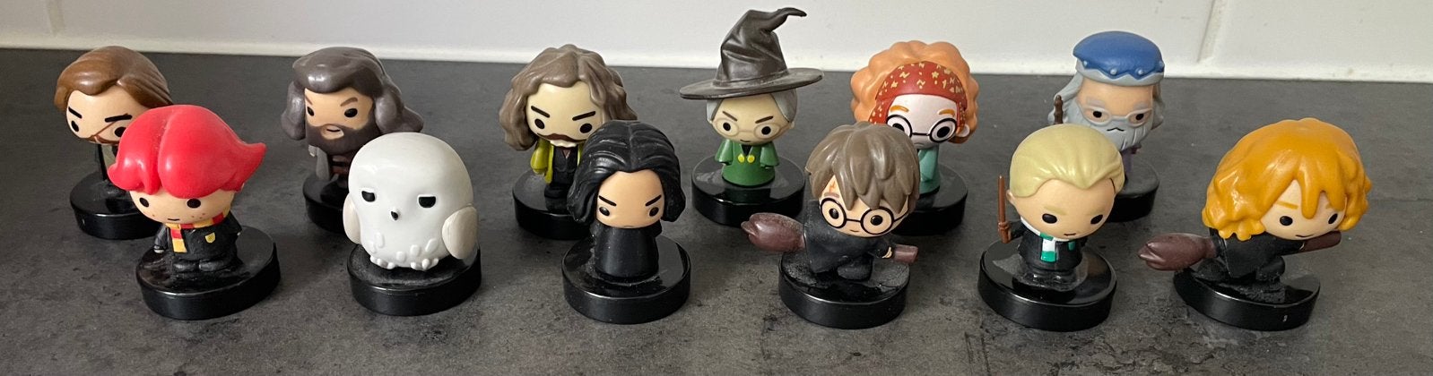 Harry Potter stempels 12 stuks, Ophalen of Verzenden, Zo goed als nieuw, Actiefiguurtje