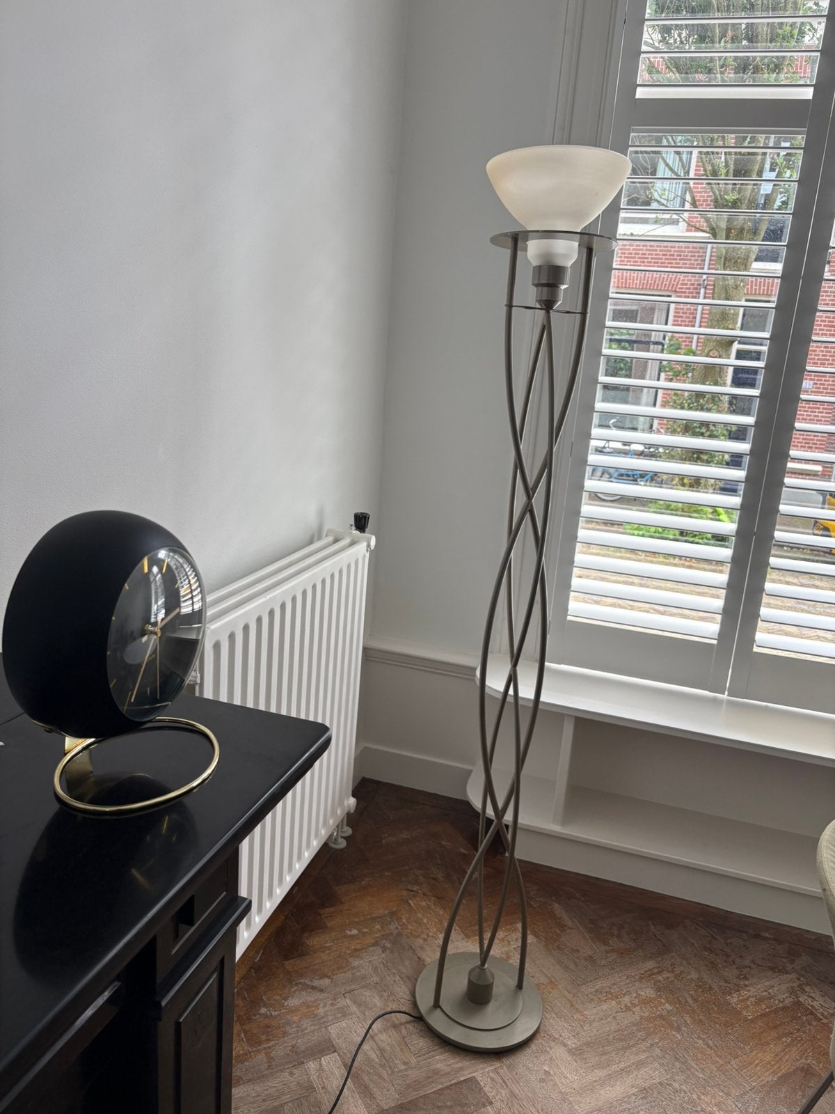 Faro Terzani vloerlamp met opaalglas, Ophalen, Gebruikt, E27 (groot), Metaal