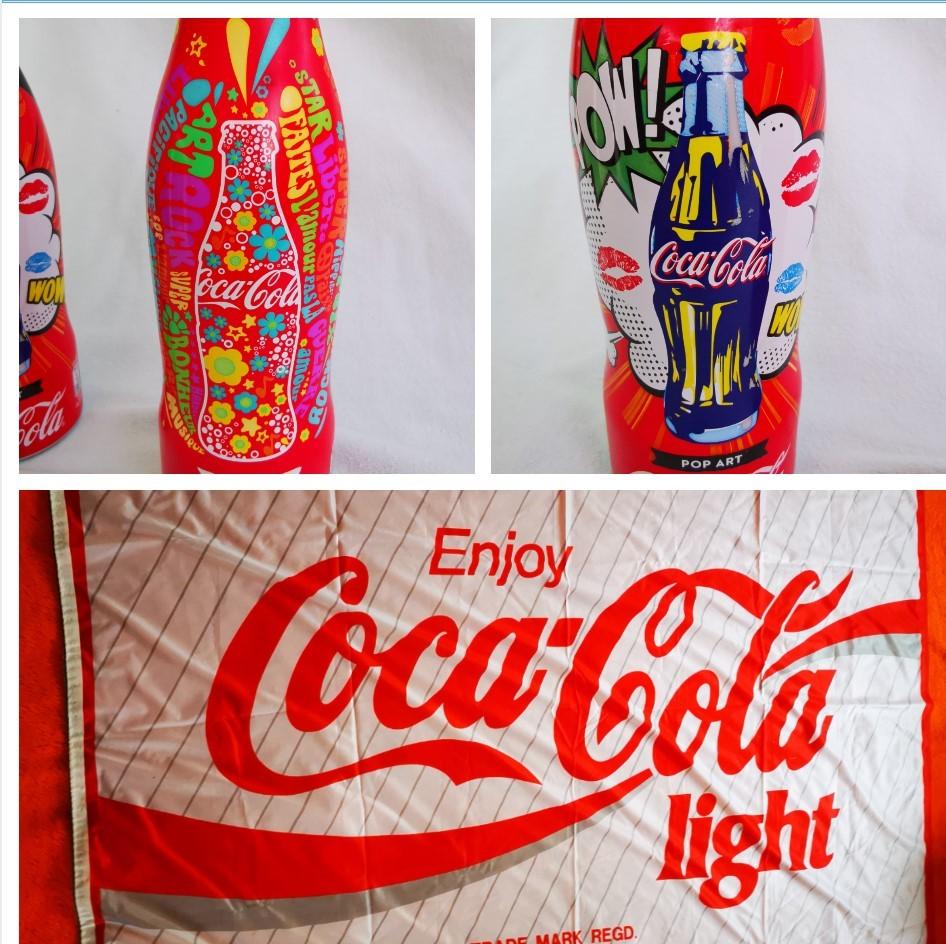 3 Coca Cola Zero verzameling Pop Art Hippie fles Reclamevlag, Ophalen of Verzenden, Nieuw, Overige typen