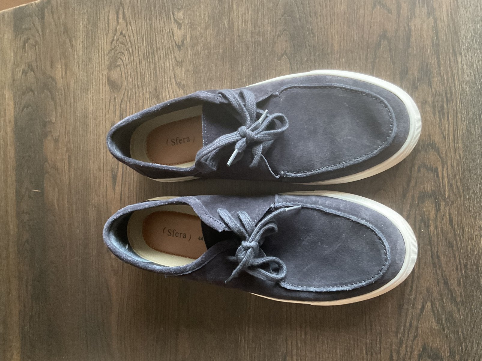 Sfera donkerblauwe suede instappers maat 44, Loafers, Blauw, Nieuw, Ophalen of Verzenden