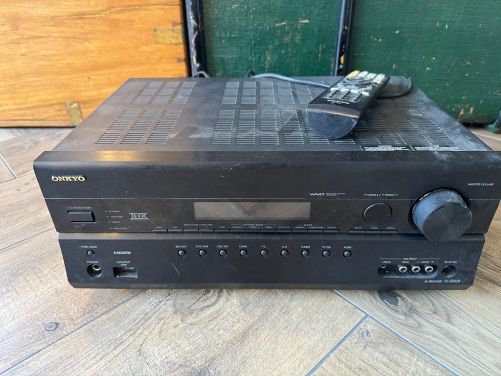 Onkyo TX-SR608 AV Receiver met afstandsbediening, Gebruikt, Ophalen of Verzenden, 120 watt of meer, Onkyo