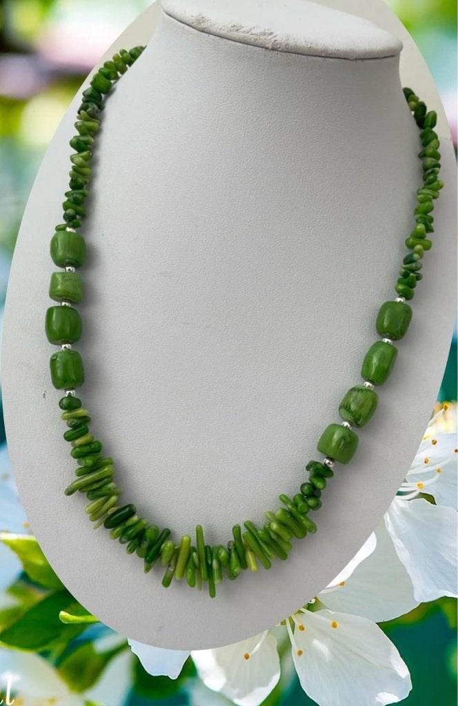 prachtige Koraal ketting, Ophalen of Verzenden, Nieuw, Groen, Steen of Mineraal