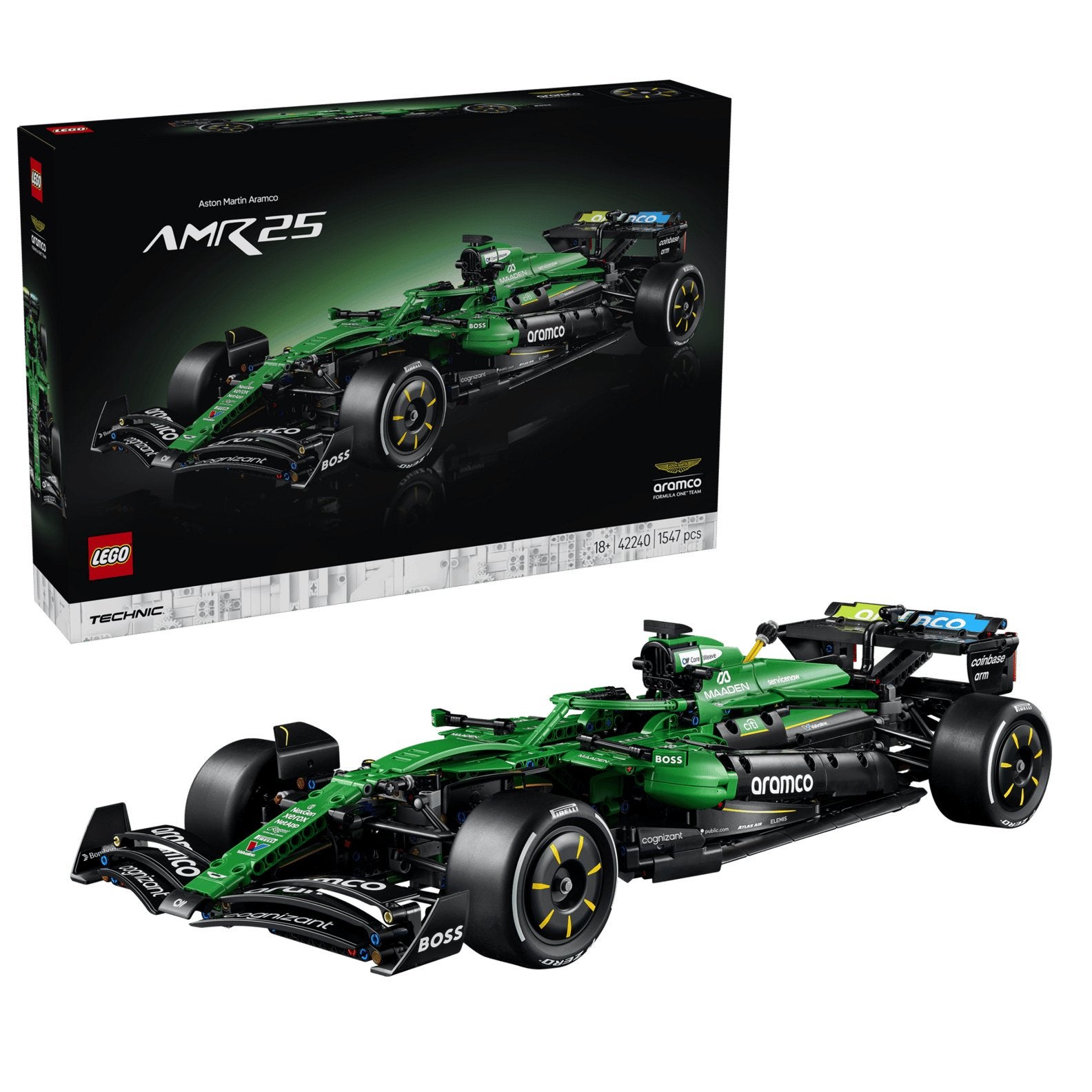 Lego Aston Martin Aramco AMR25 F1 auto 42240, Lego, Lego, Lego, Nieuw