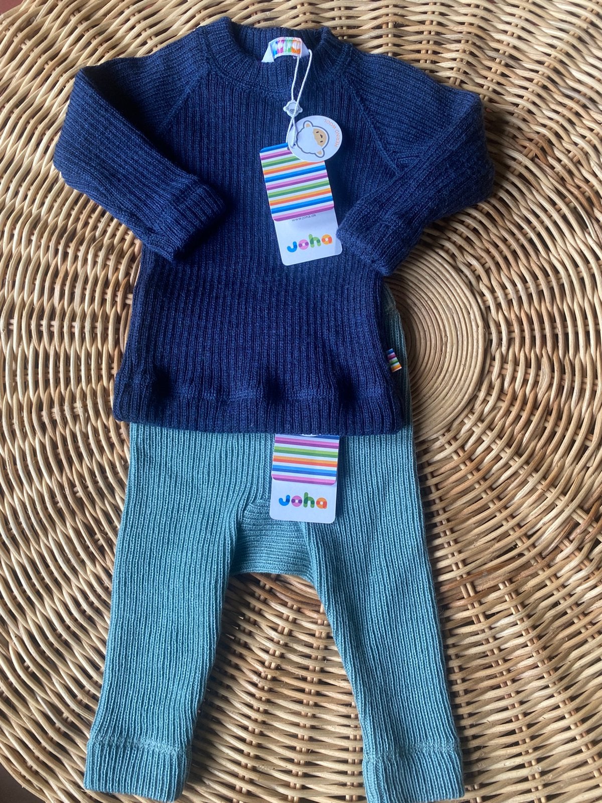 Prachtig wollen setje JOHA mt 56/62, Kinderen en Baby's, Ophalen of Verzenden, Nieuw, Jongetje of Meisje, Setje