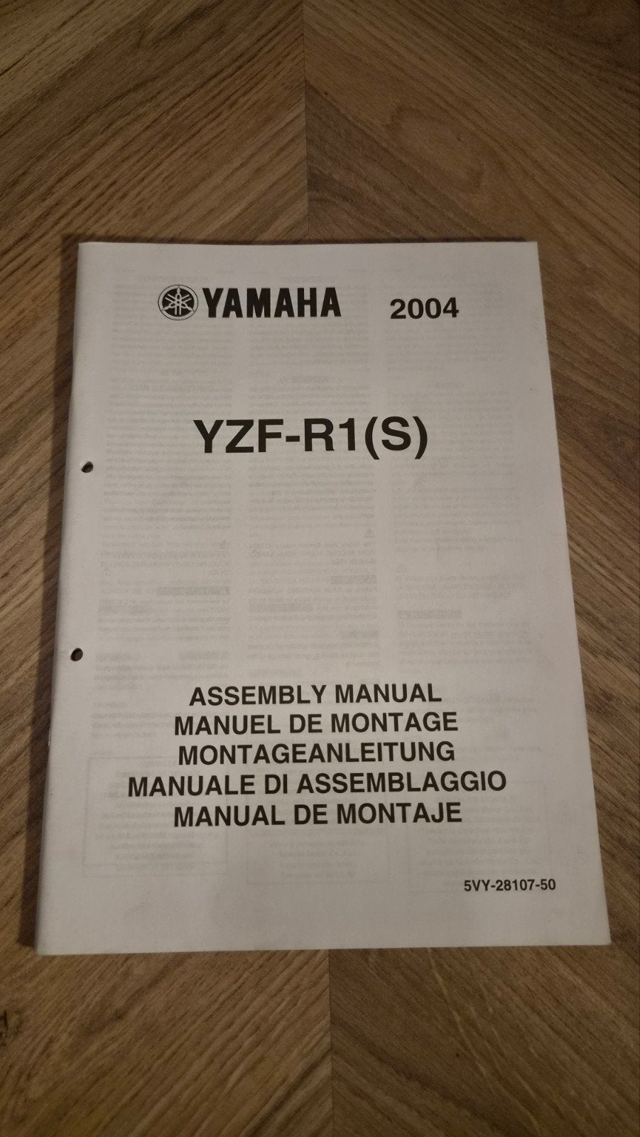 Yamaha YZF-R1(S) Montagehandleiding 2004, Ophalen of Verzenden, Yamaha