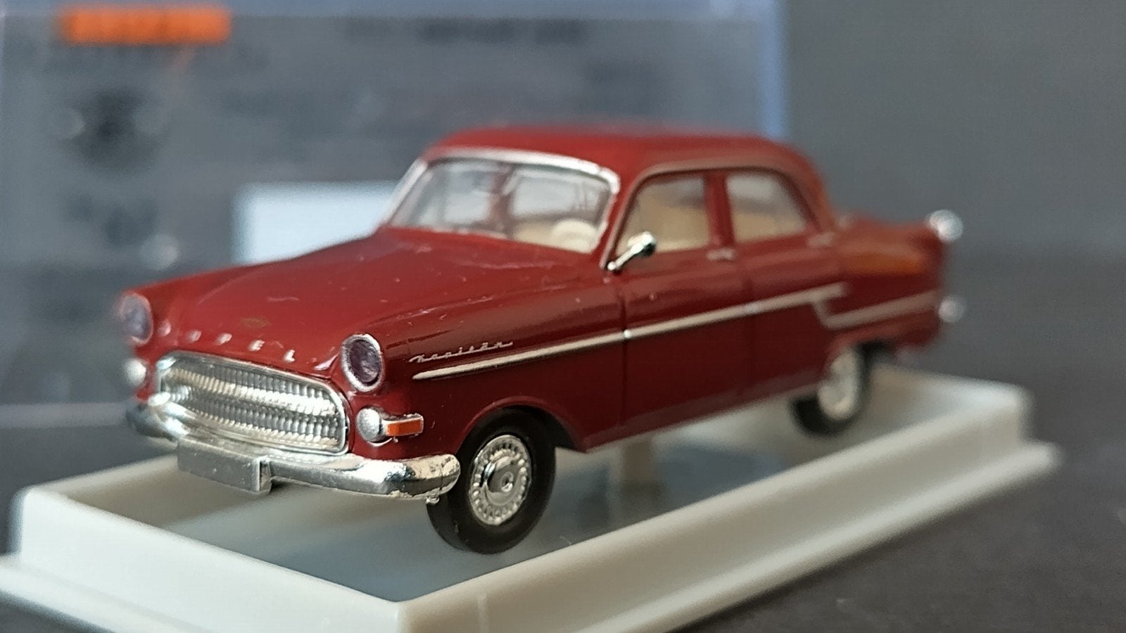 Opel Kapitan Rood 1:87 H0 Brekina Pol, Hobby en Vrije tijd, Modelauto's | 1:87, Auto, ., Nieuw, Ophalen of Verzenden